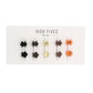 High Fives Mini Flower Hair Claw Clips 1.4cm - Set of 10 - Matte Shadow Tones