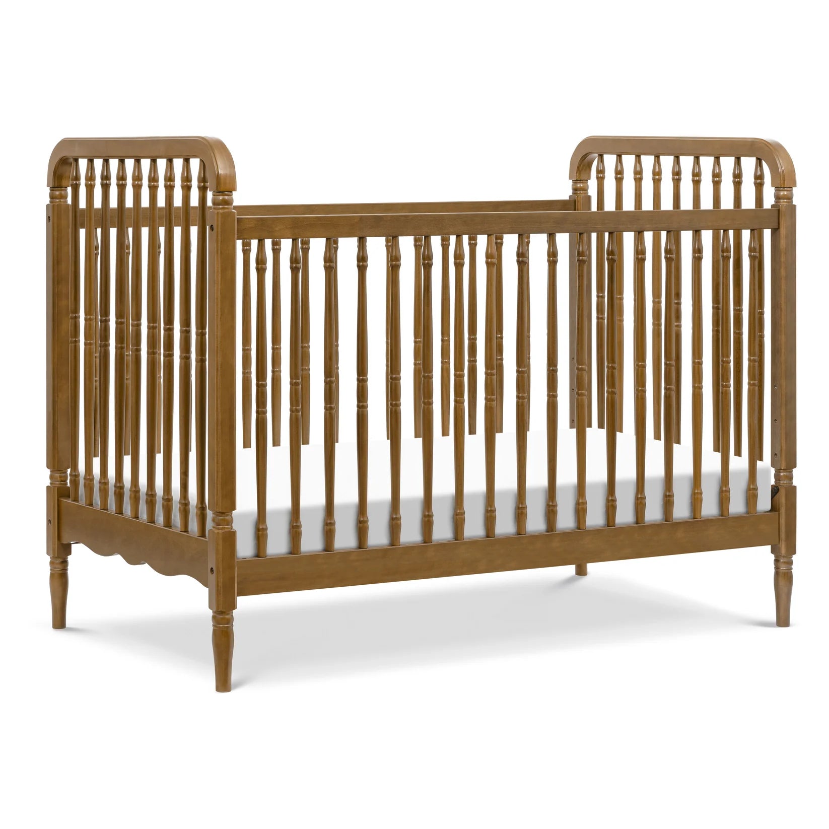 Namesake Liberty 3-in-1 Convertible Spindle Crib with Toddler Bed Conversion Kit - Natural Walnut