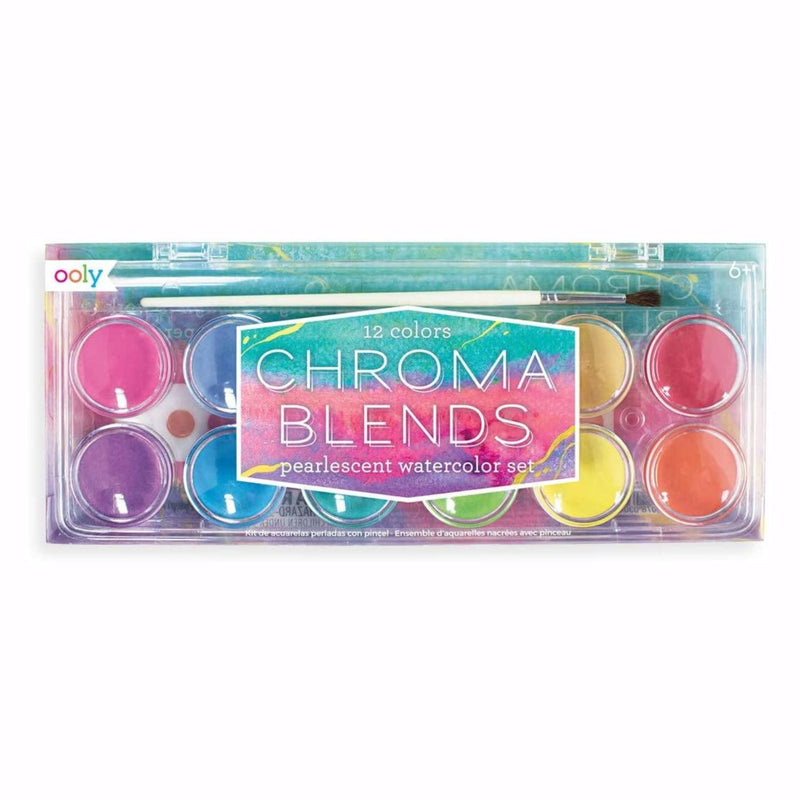 OOLY Chroma Blends Pearlescent Watercolors - 13 Piece Set