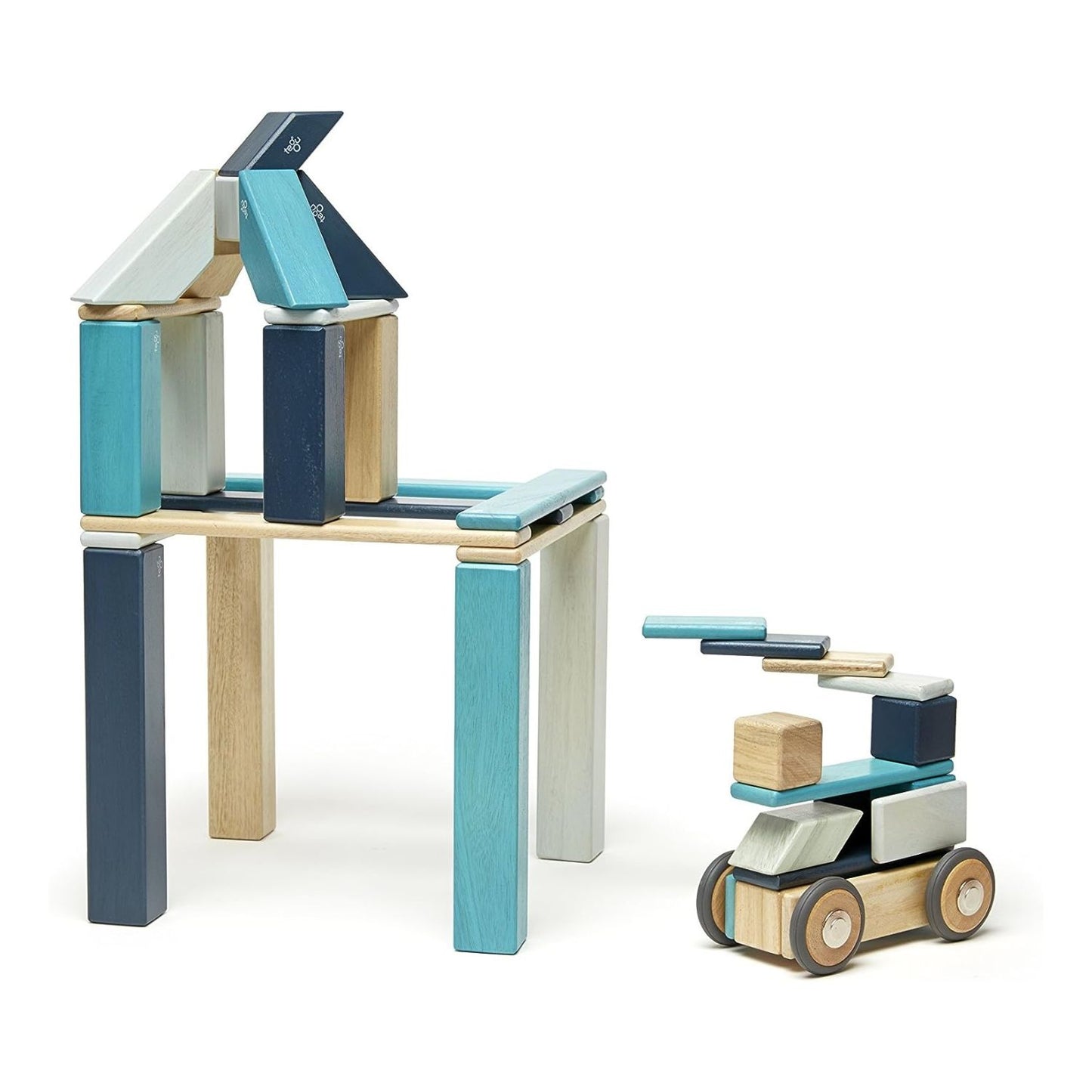 Tegu 42-Piece Magnetic Toy Set - Blues