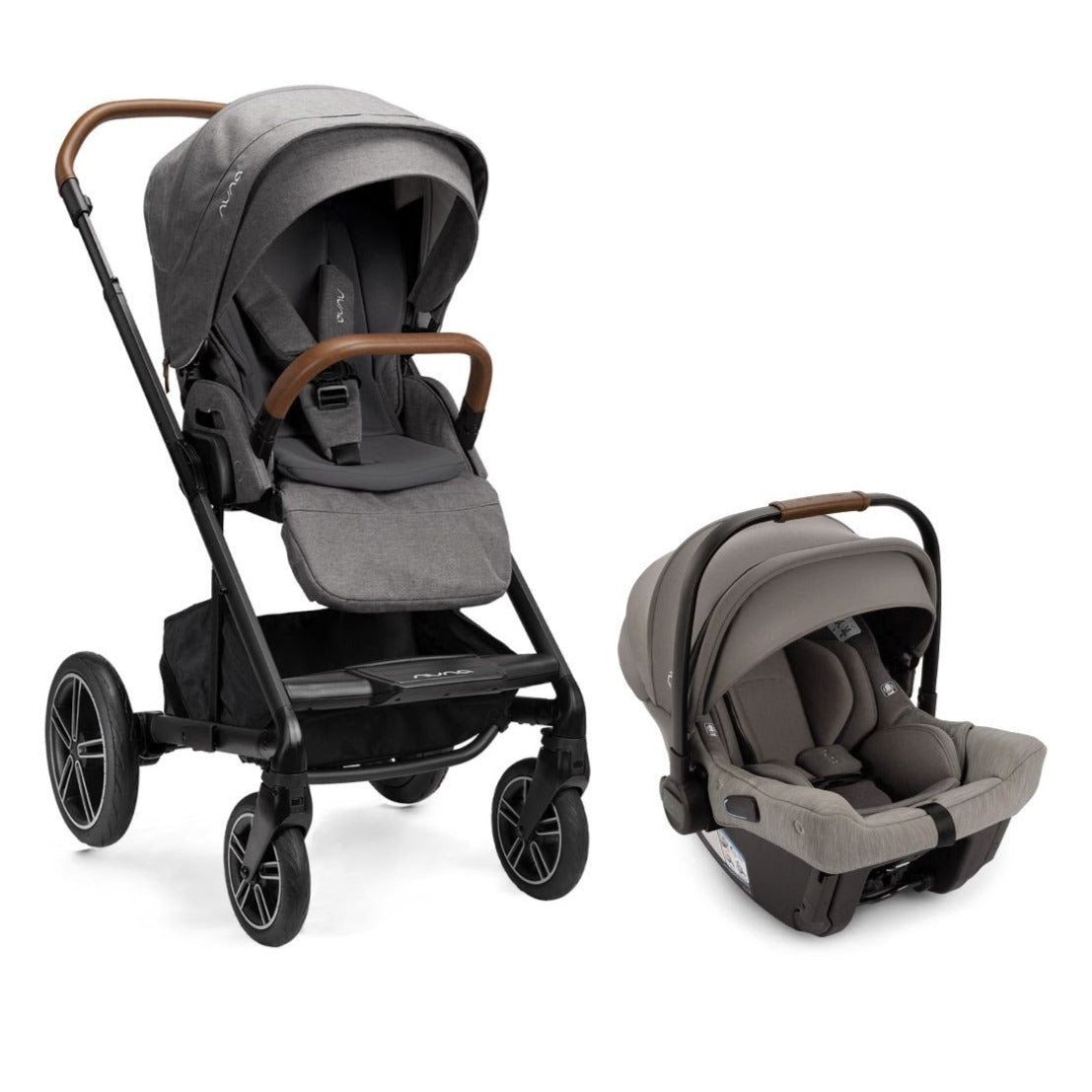 Nuna MIXX Next Stroller and PIPA Urbn Car Seat Travel System - Granite