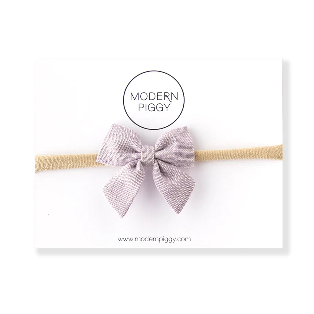 Modern Piggy Mini Piggy Bow - Nylon Headband - Verbena