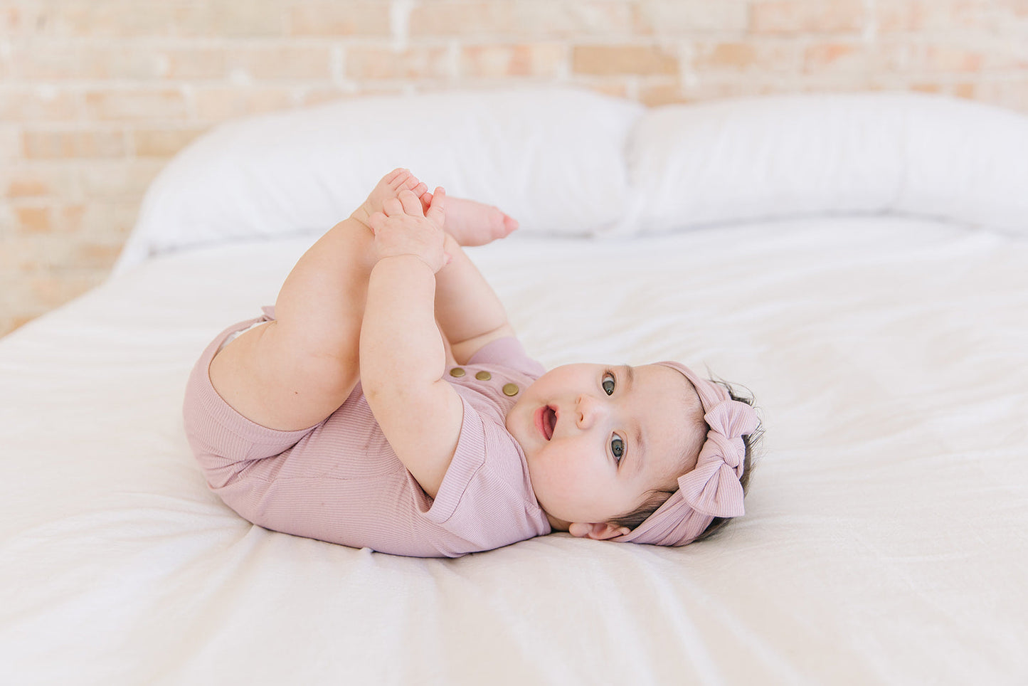 Quinn St Ribbed Romper - Blush