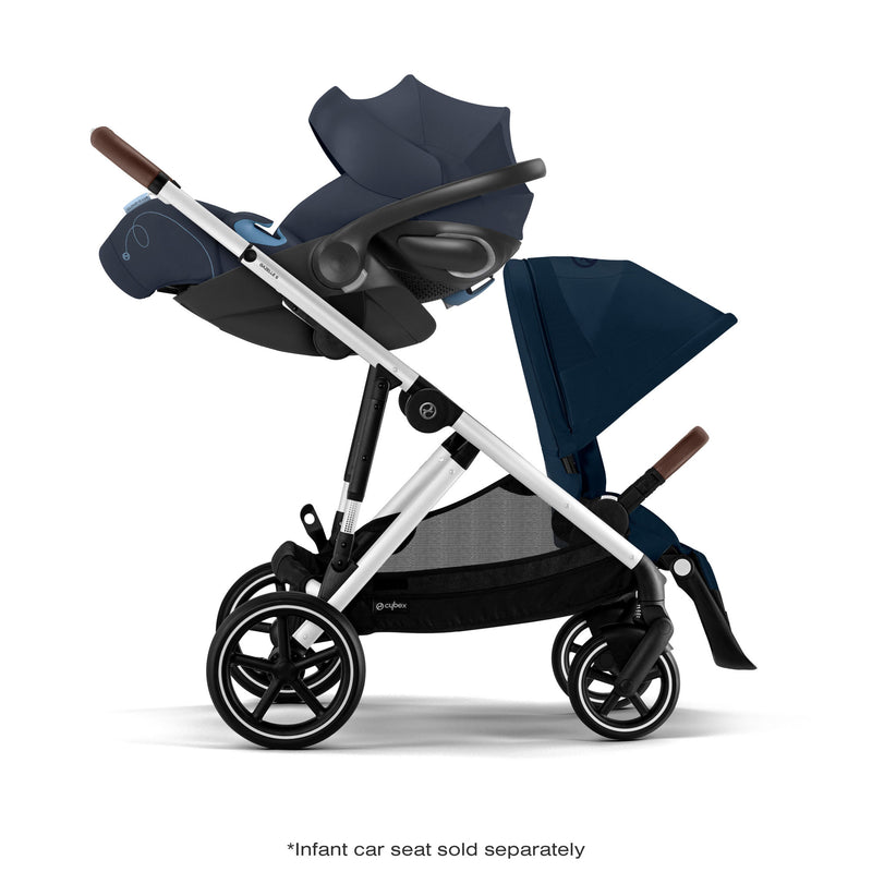 Cybex Gazelle S 2 Stroller - Ocean Blue with Silver Frame