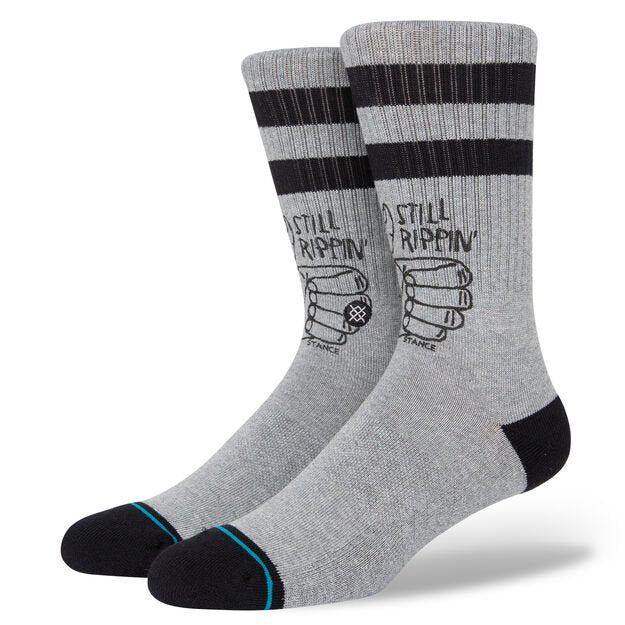 Stance Adult Crew Socks - Still Rippin - Grey 