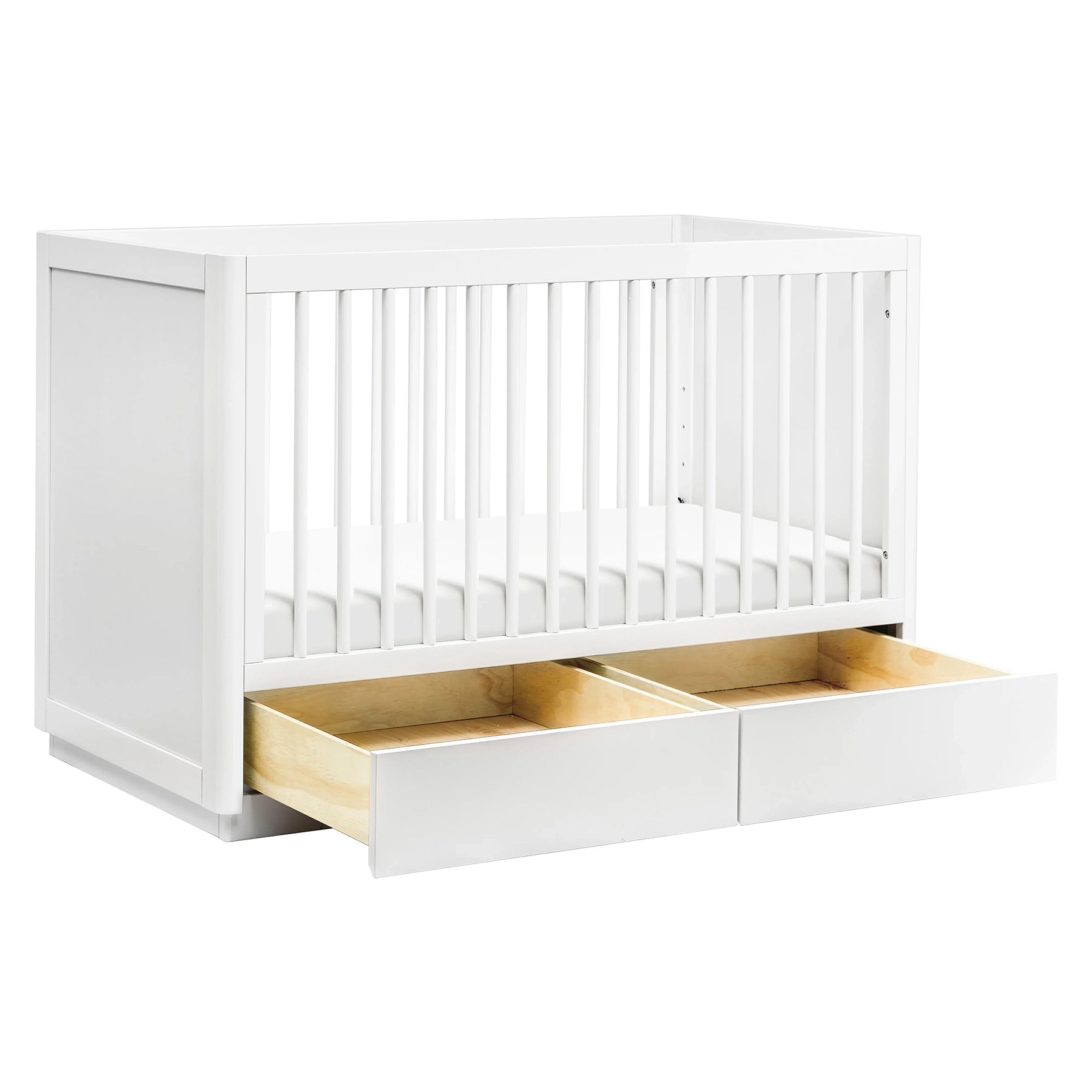 Babyletto Bento 3-in-1 Convertible Storage Crib with Toddler Bed Conversion Kit - white