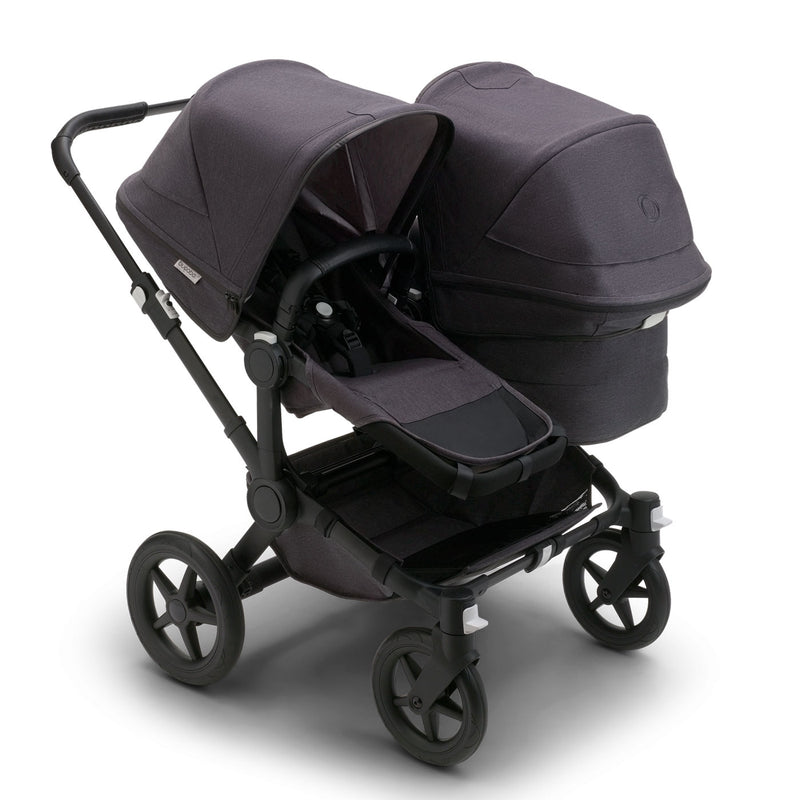 Bugaboo Donkey 5 Duo Extension Complete - Mineral - Washed Black on bugaboo donkey 5 stroller