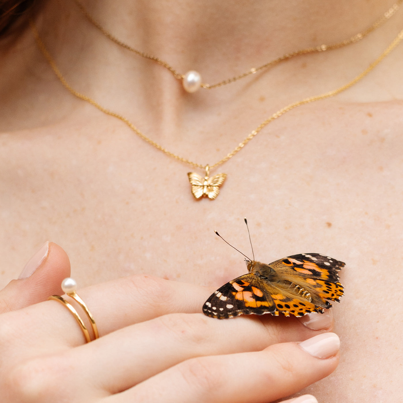 Made by Mary Gold Vermeil Butterfly Pendant Necklace