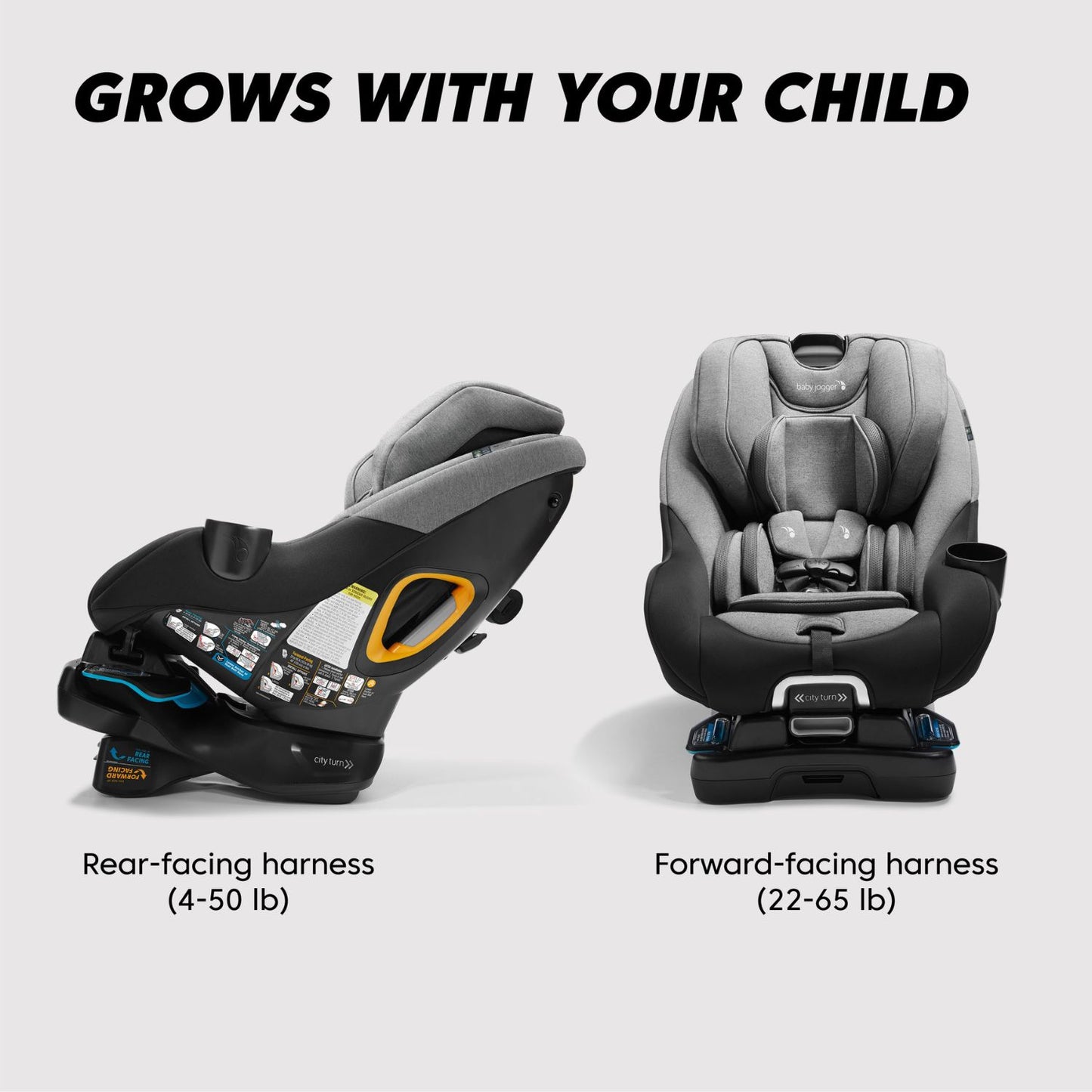 Baby Jogger City Turn Rotating Convertible Car Seat Modes