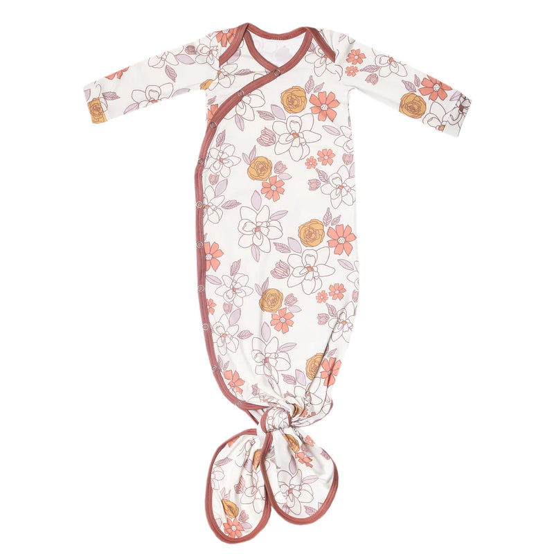 Copper Pearl Newborn Knotted Gown - Ferra