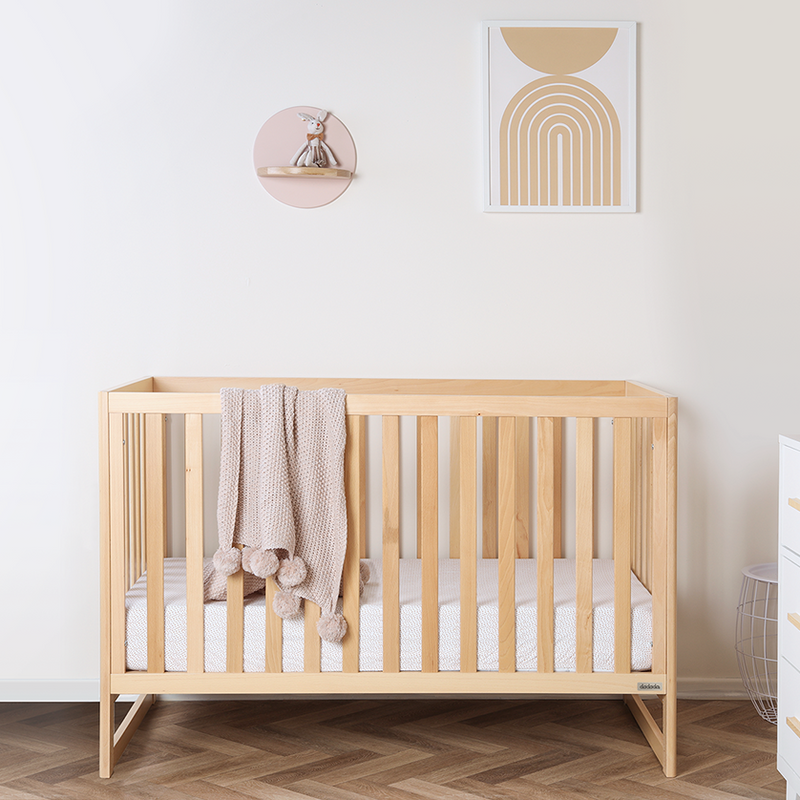 Dadada Austin 3-in-1 Convertible Crib - Natural in bedroom