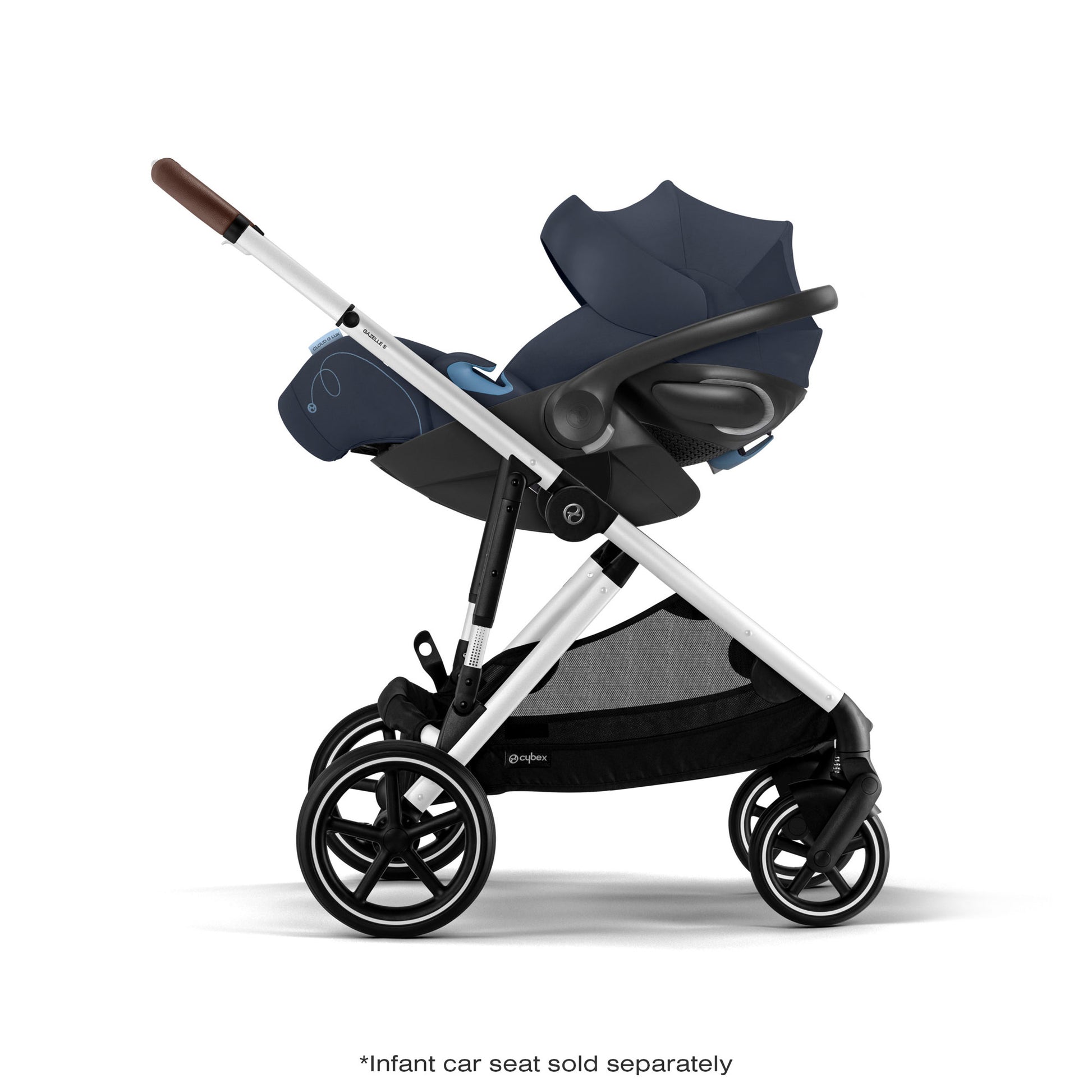 Cybex Gazelle S 2 Stroller - Ocean Blue with Silver Frame