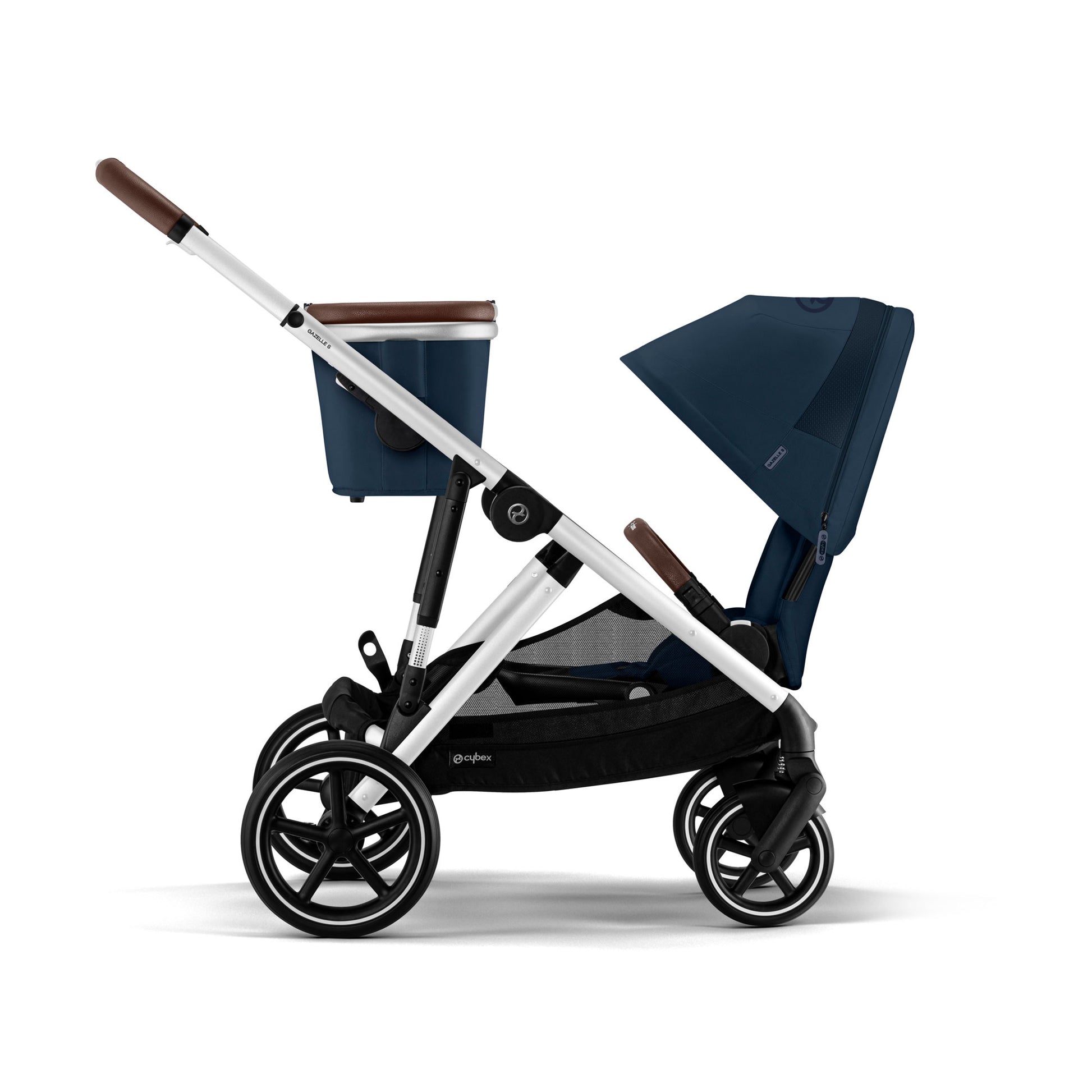 Cybex Gazelle S 2 Stroller - Ocean Blue with Silver Frame