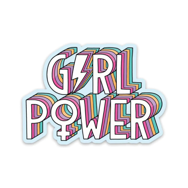 Big Moods Girl Power Sticker - Lightning and Female Gender Symbol