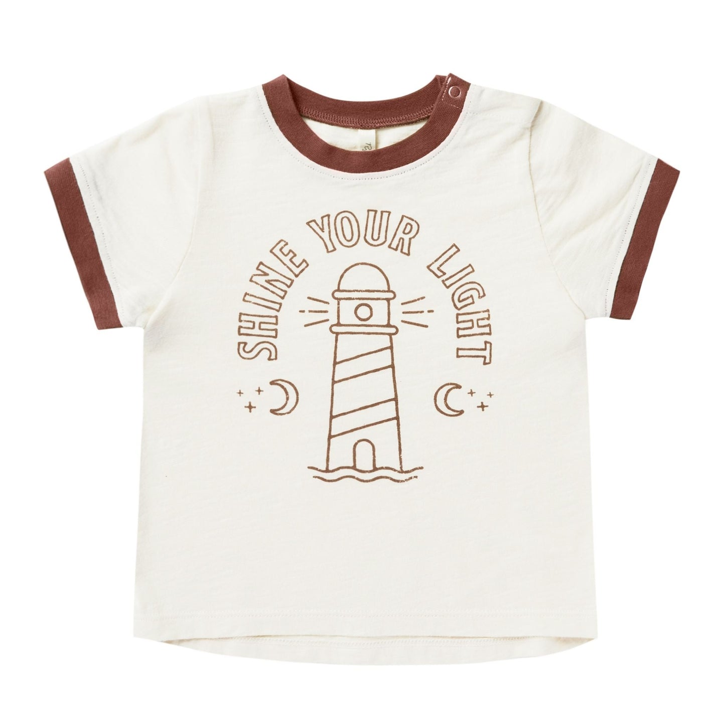 Rylee and Cru Ringer Tee - Shine Your Light - Redwood 