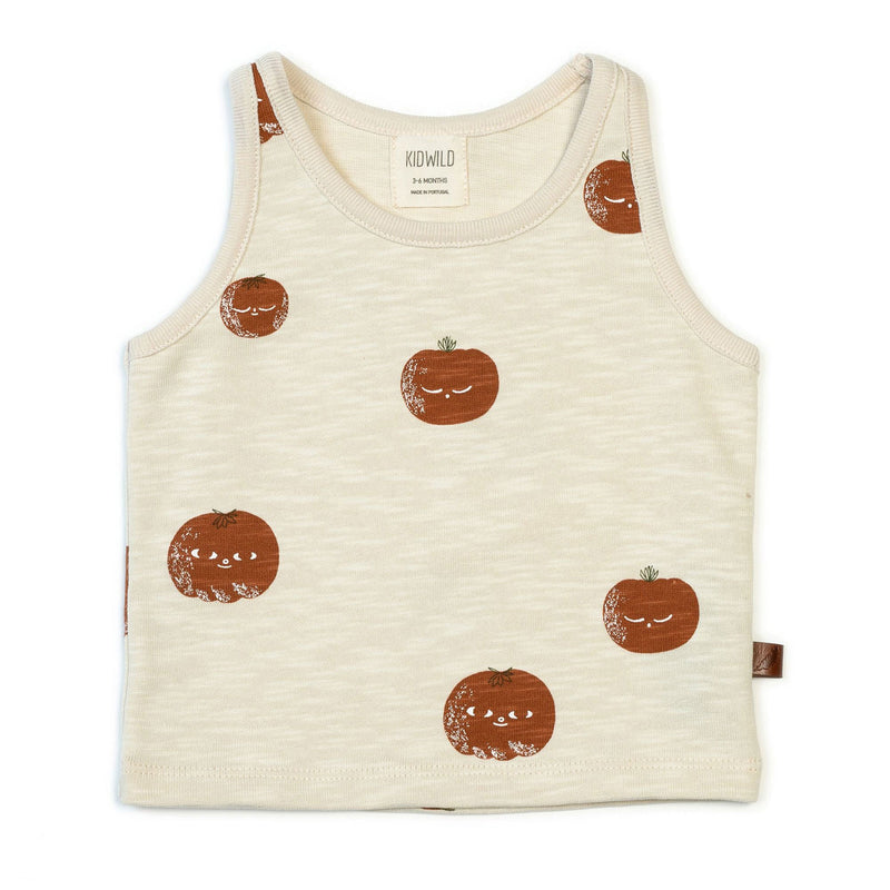 KidWild Organic Tank Top - Tomato AOP