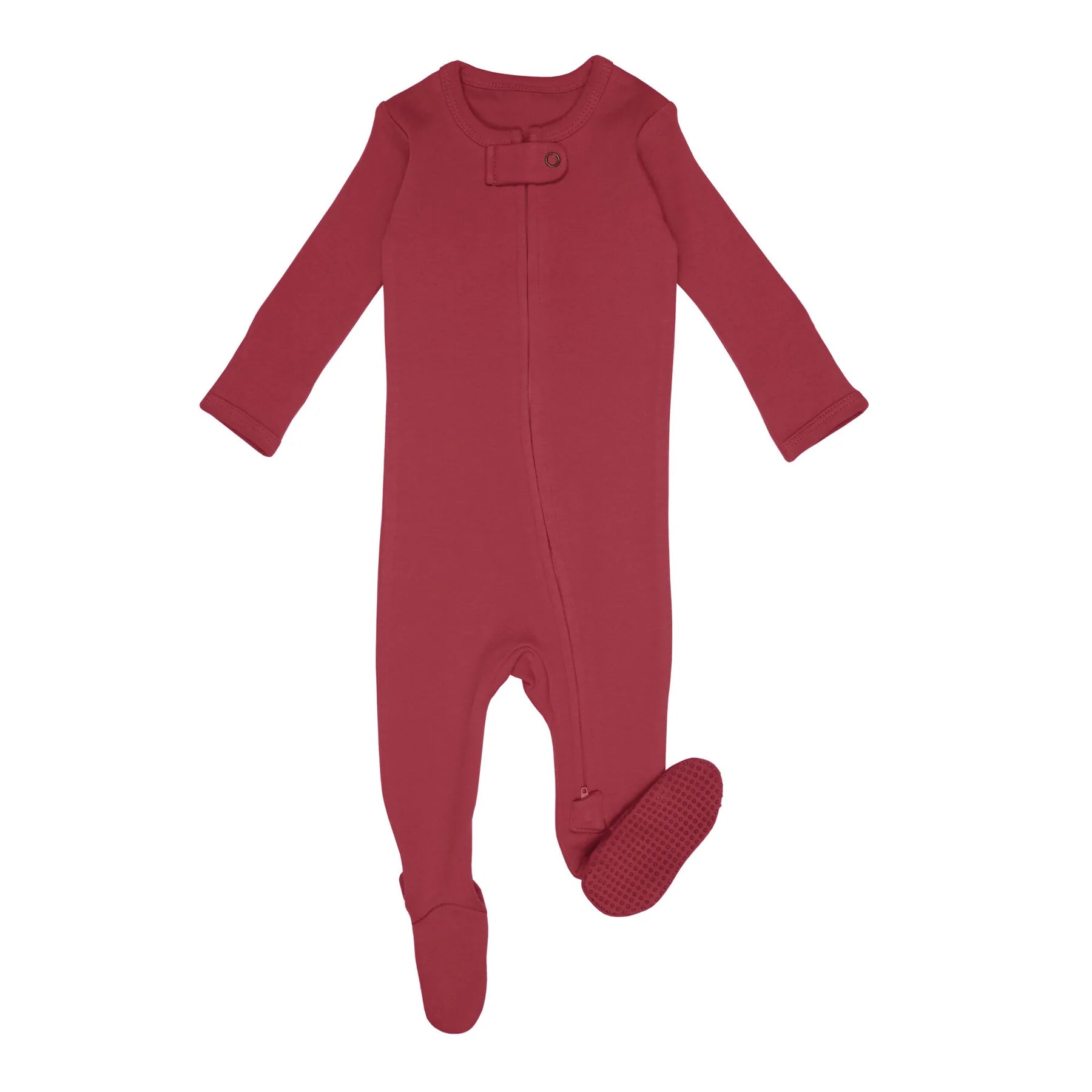 Lovedbaby Organic Zipper Footie - Appleberry - 12-18M