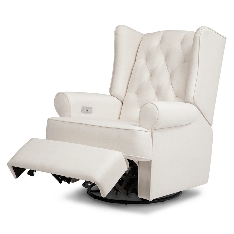 Namesake Harbour Electronic Recliner and Swivel Glider with USB Port - Performance Cream Eco-Weave