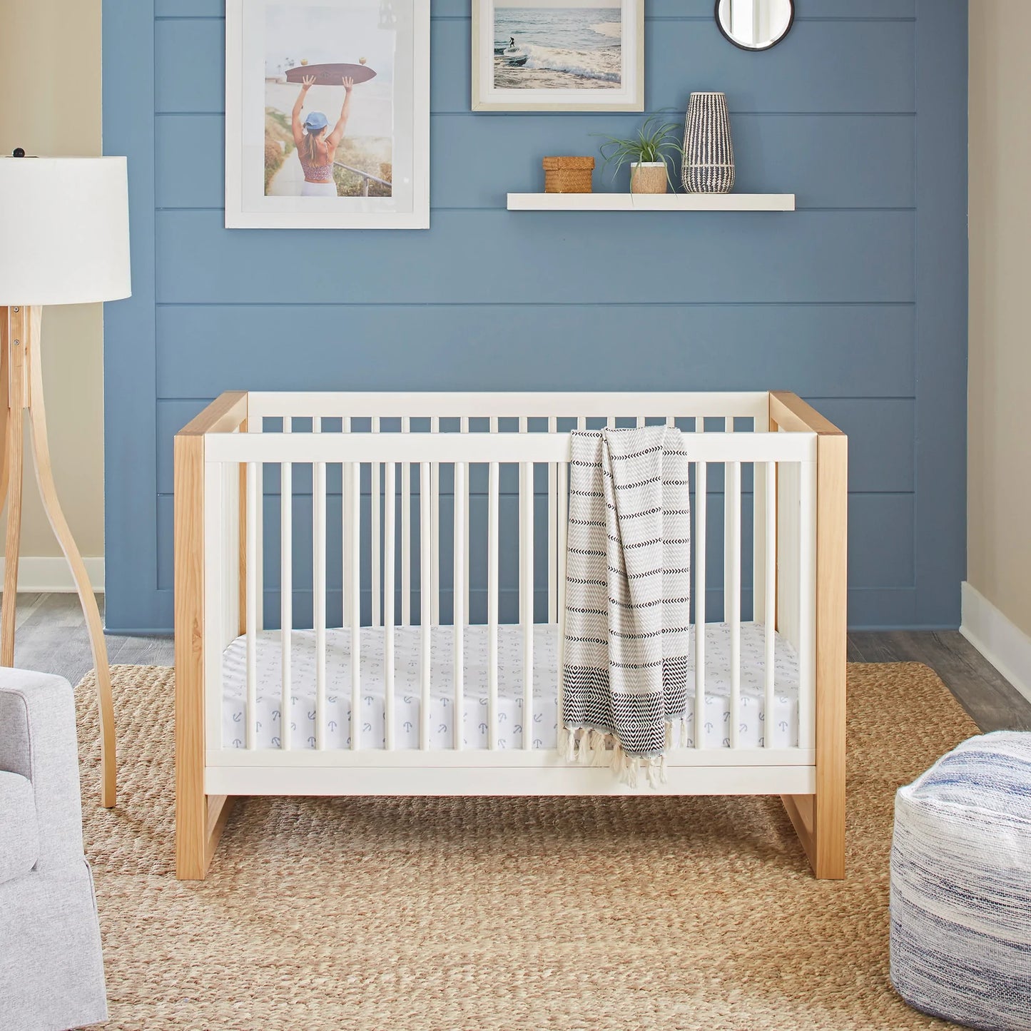 Namesake Nantucket 3-in-1 Convertible Crib with Toddler Bed Conversion Kit