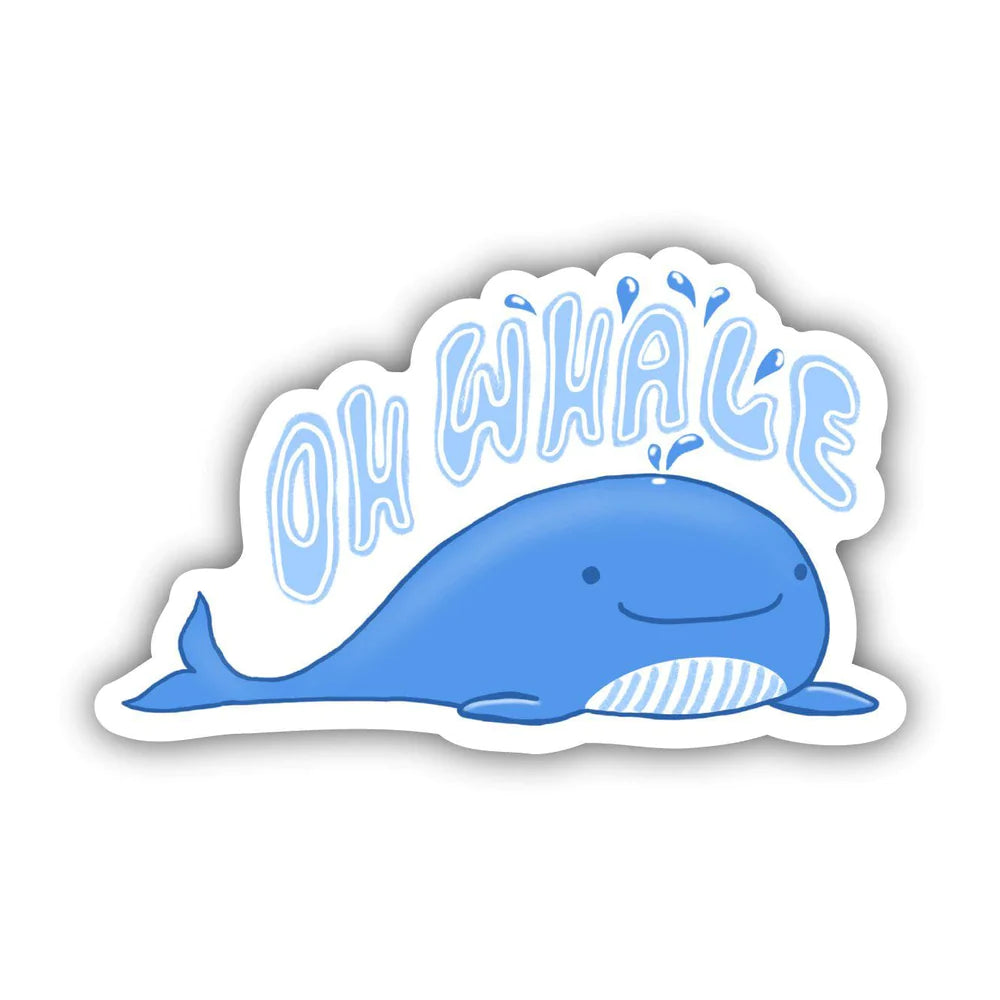 Big Moods Oh Whale Sticker - Blue