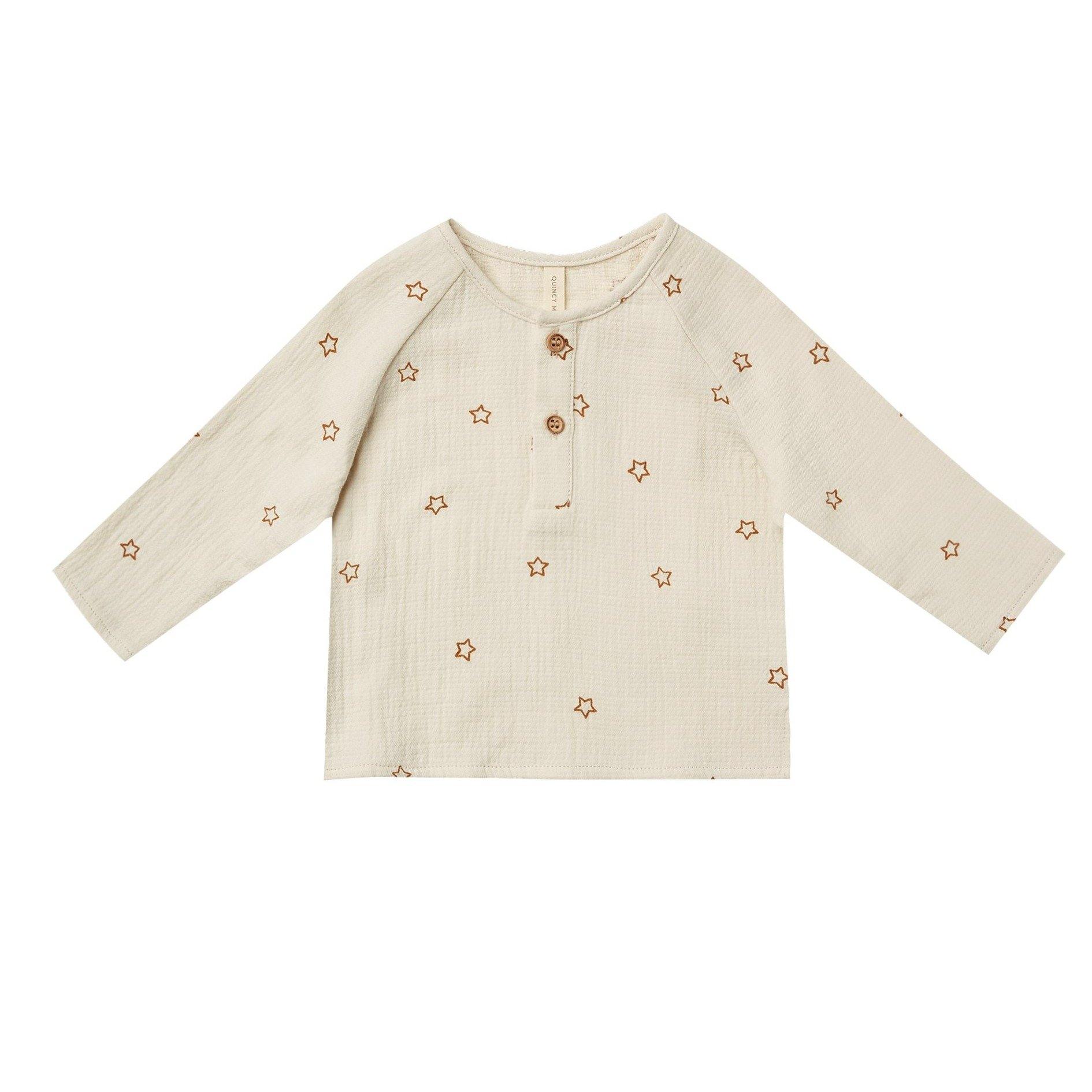 Quincy Mae Zion Shirt - Stars - Natural