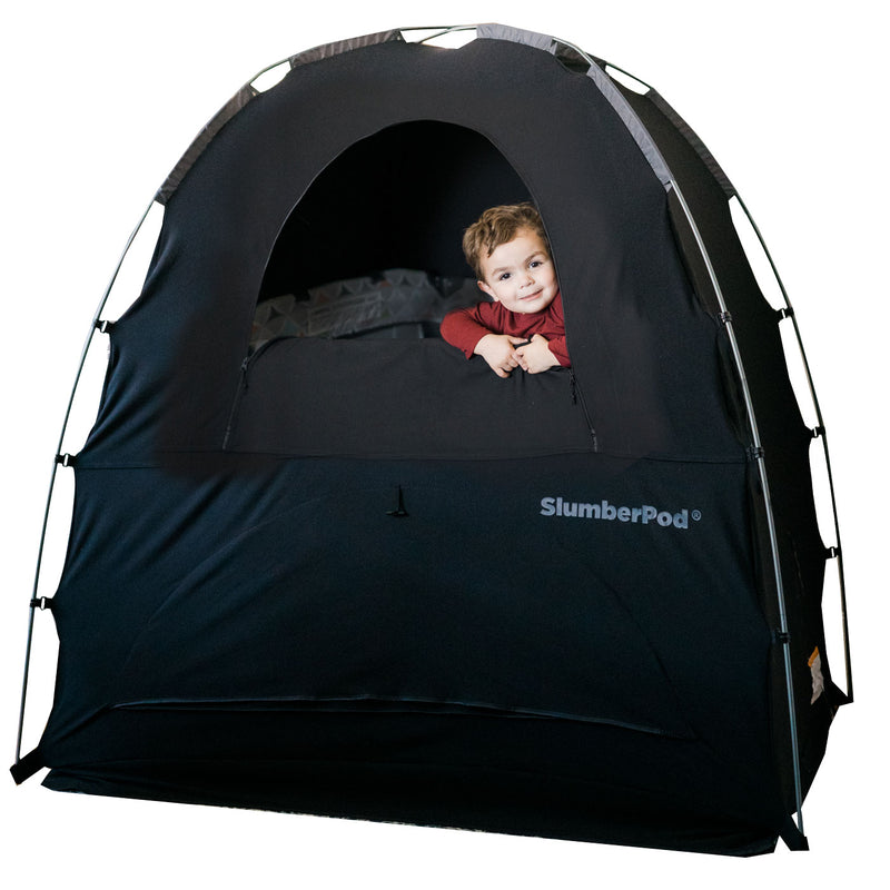 Child inside SlumberPod Privacy Pod - 3.0