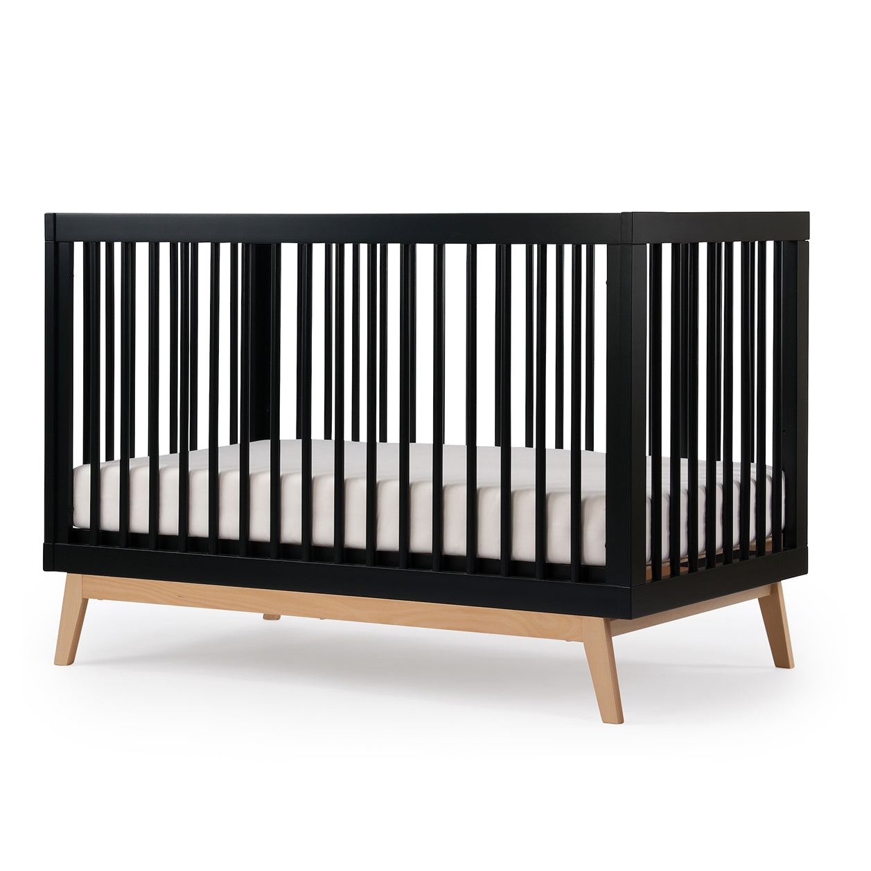 Dadada Soho 3-in-1 Convertible Crib - Black / Natural