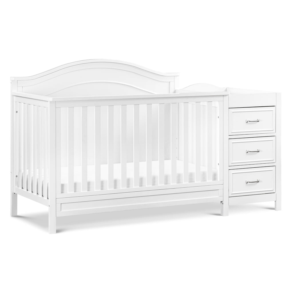 DaVinci Charlie 4-in-1 Convertible Crib and Changer Combo - White