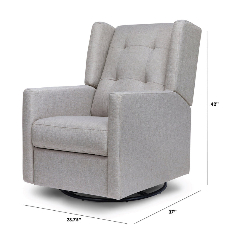 DaVinci Maddox Recliner and Swivel Glider - Misty Grey