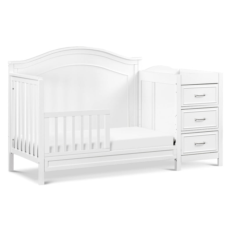 DaVinci Charlie 4-in-1 Convertible Crib and Changer Combo - White