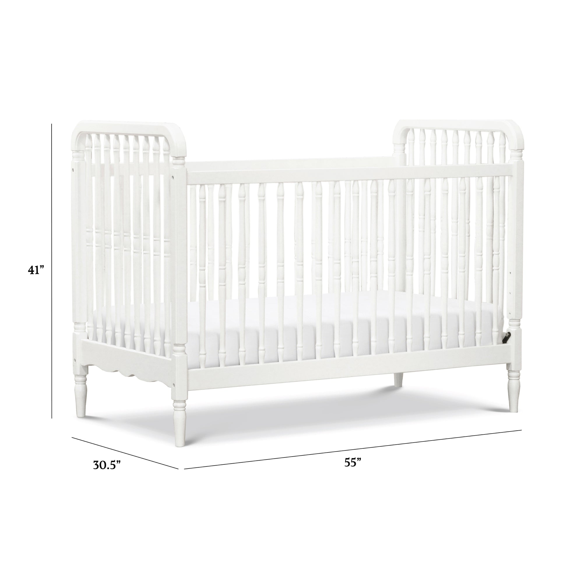 Namesake Liberty 3-in-1 Convertible Spindle Crib with Toddler Bed Conversion Kit