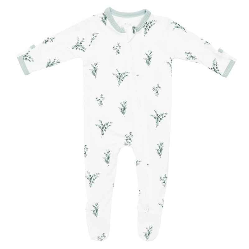 Kyte BABY Printed Zippered Footie - Eucalptus