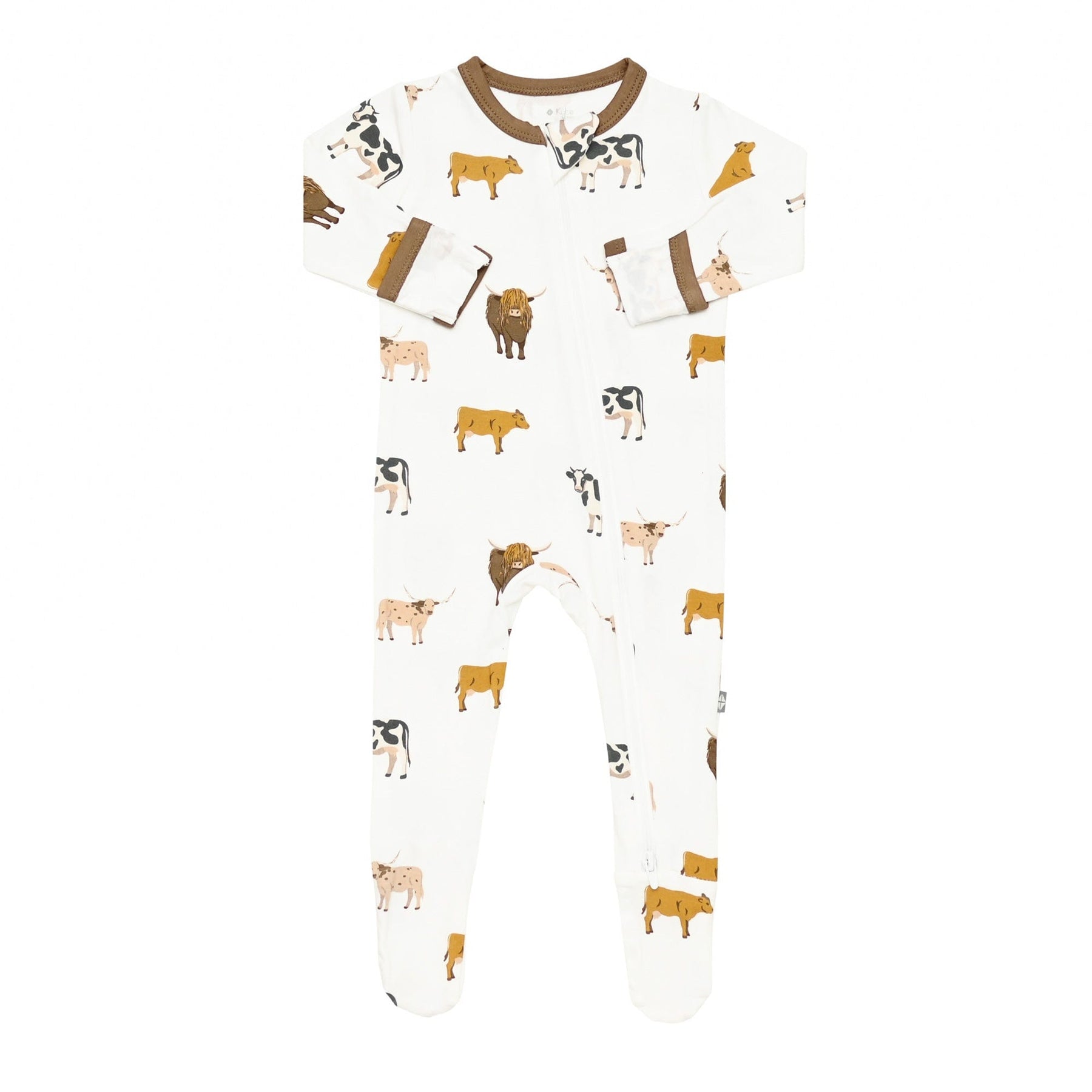 Kyte BABY Printed Zippered Footie - Moo