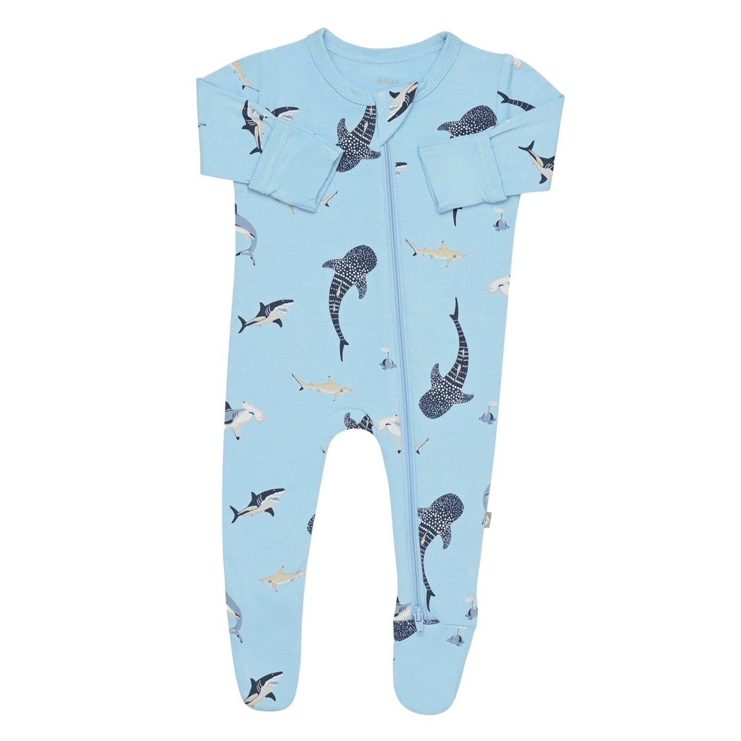 Kyte BABY Printed Zippered Footie - Stream Shark