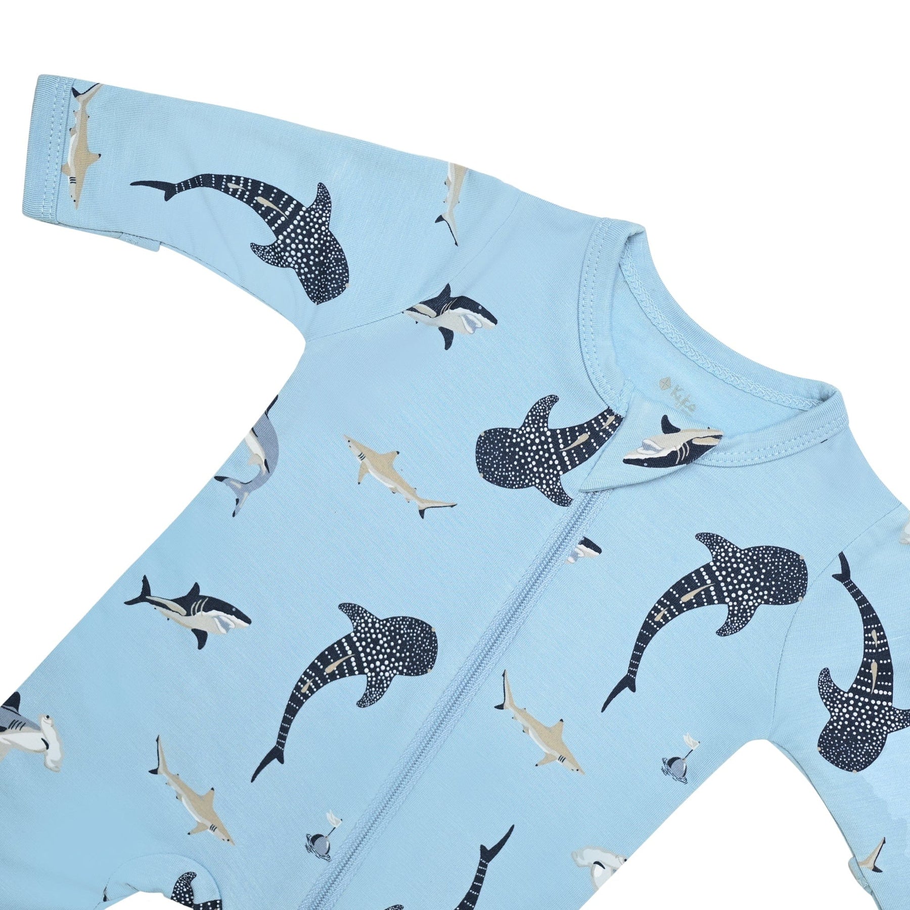 Kyte BABY Printed Zippered Footie - Stream Shark