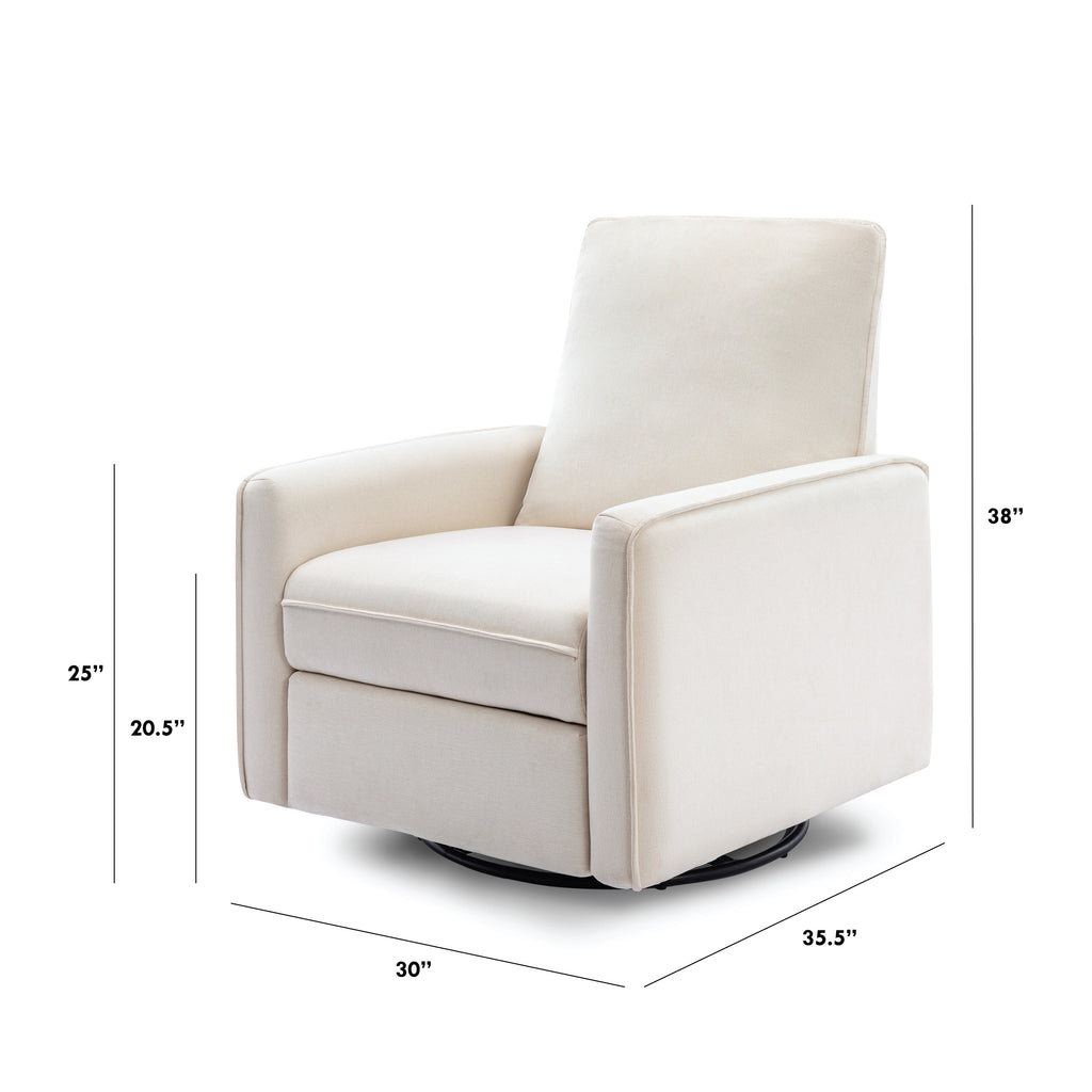 DaVinci Penny Recliner and Swivel Glider - Performance Cream Eco-Weave