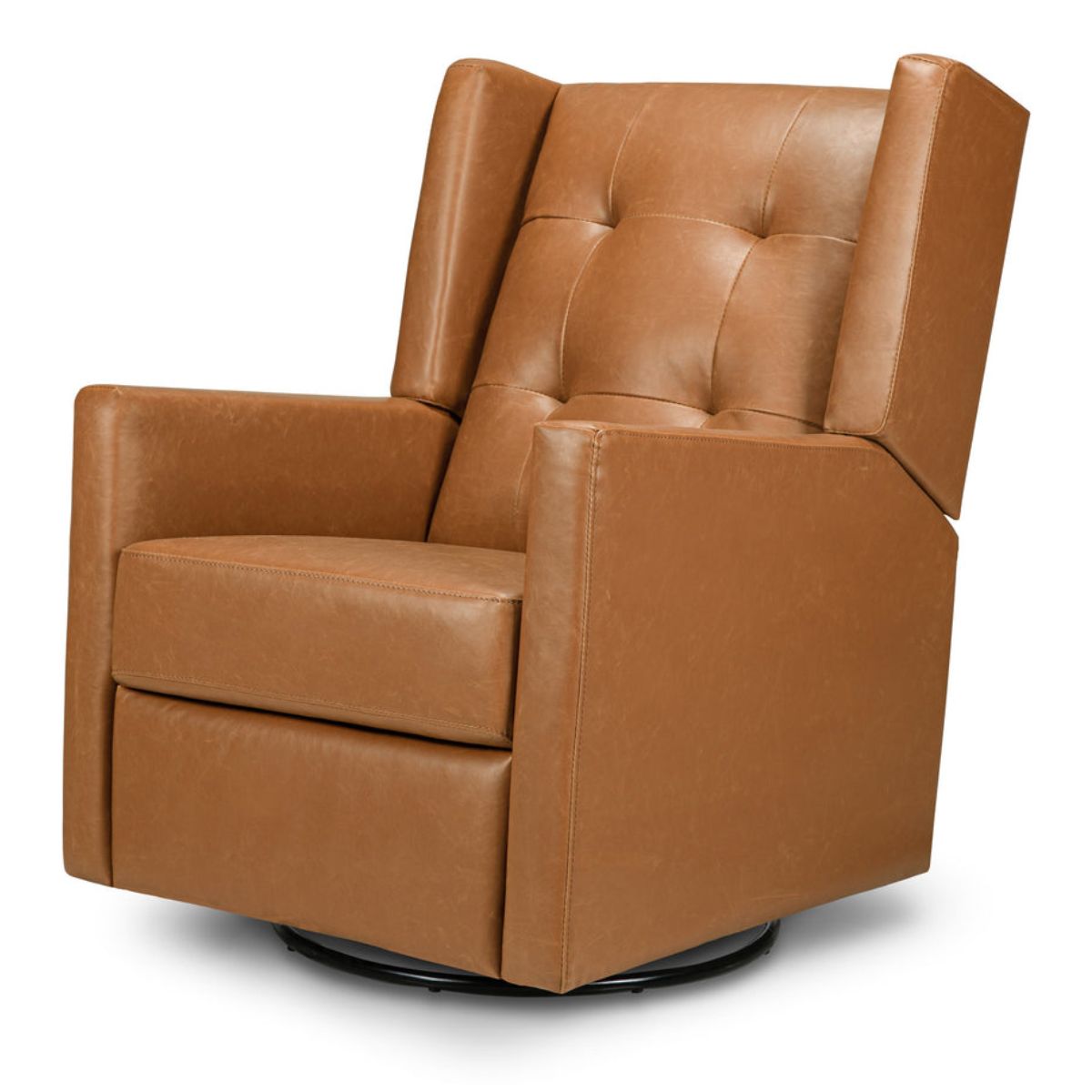 DaVinci Maddox Recliner and Swivel Glider - Vegan Tan Leather