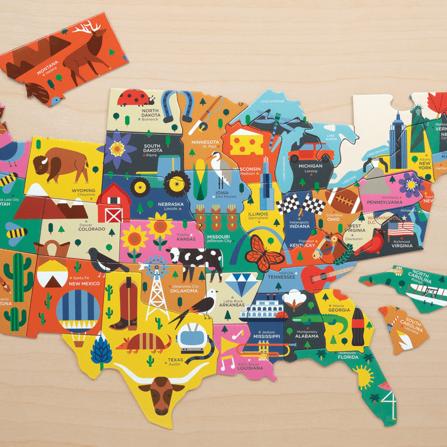 Mudpuppy Map of the USA Puzzle