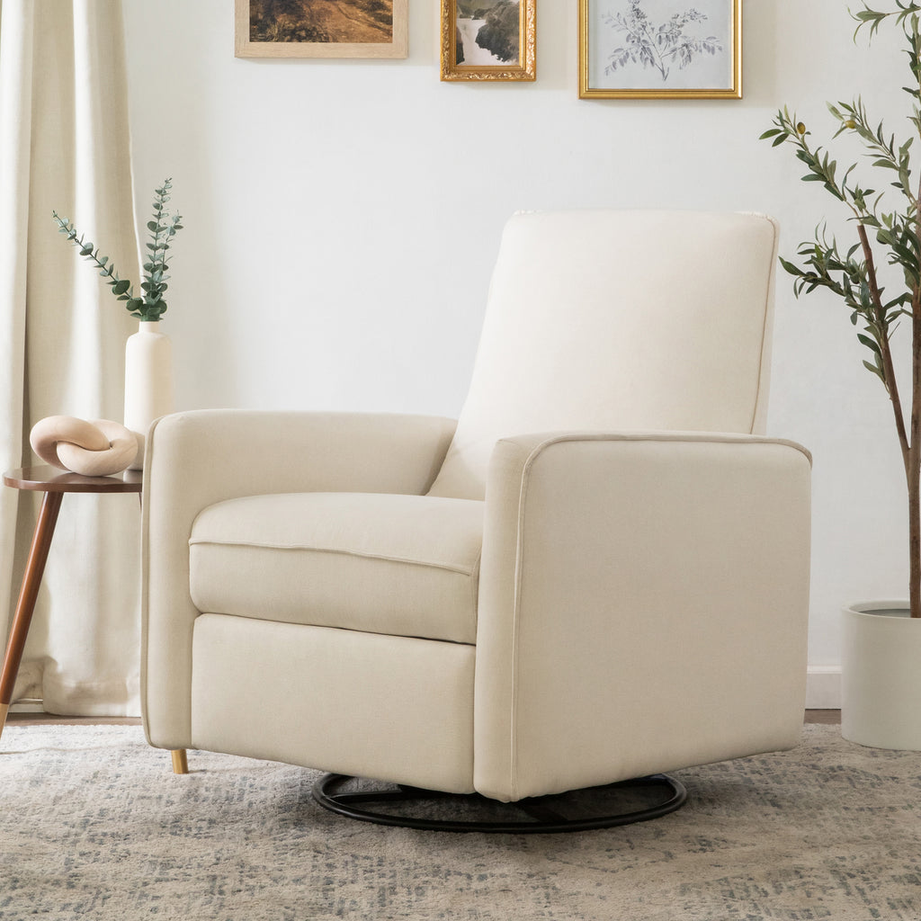 DaVinci Penny Recliner and Swivel Glider - Performance Cream Eco-Weave