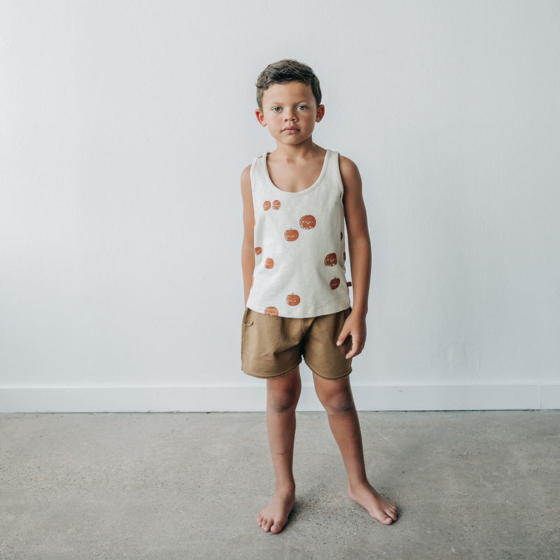 KidWild Organic Tank Top - Tomato AOP