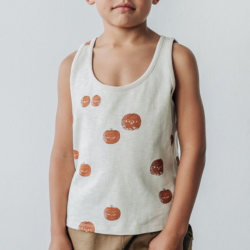 KidWild Organic Tank Top - Tomato AOP