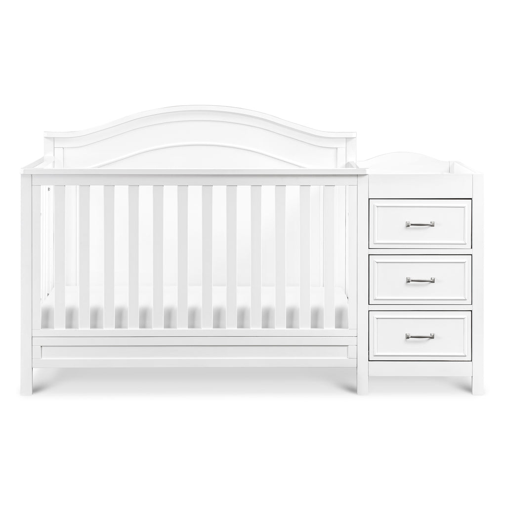 DaVinci Charlie 4-in-1 Convertible Crib and Changer Combo - White